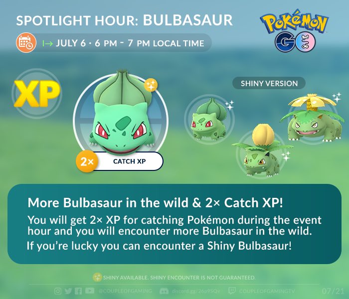 Shiny Bulbasaur Color Differences and How to Get