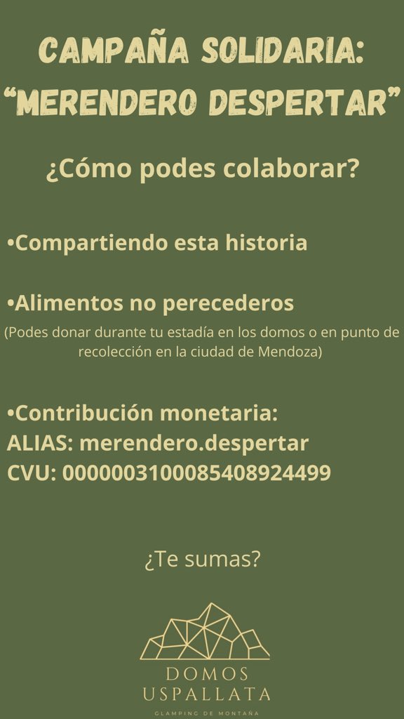 meri_gonzalez_1's tweet photo. Estamos haciendo una colecta para un merendero de Uspallata, cualquier ayudita viene bien y si quieren y pueden dinfundir se los agradezco con todo mi cora 💚 https://t.co/nkszxrnpZx