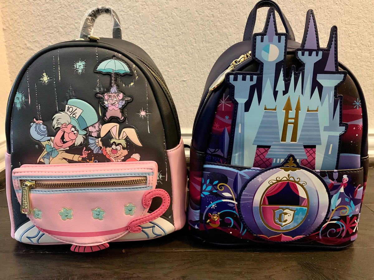 EpicGeekShop's tweet image. Just in! Gorgeous new #Disney #Loungefly mini backpacks! Perfect for the #DisneyParks! 

I just had to keep the #Cinderella one to take to the Disney World Magic Kingdom 50th Anniversary celebration!  

Message us for ordering information!

#AliceInWonderland Teacups