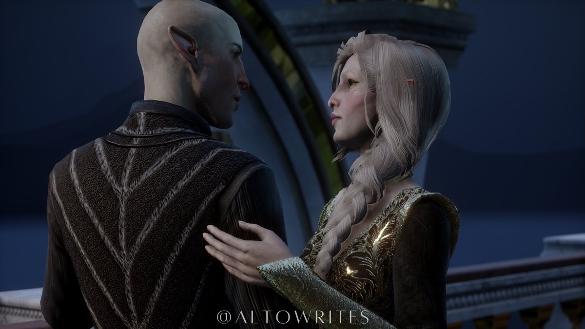 AltoWrites's tweet photo. 🌺His ancient heart found mercy in her calling 🌺
Dwell Within Chapter 35
✨Solas & Mara Lavellan of #dragonagefanfic Dwell Within
✨AO3: https://t.co/H8hmTqmu0h
#halamshiral #thewinterpalace #solavellan #dragonageinquisition #dwellwithin #altowrites #maralavellan https://t.co/VUEClSI2uj