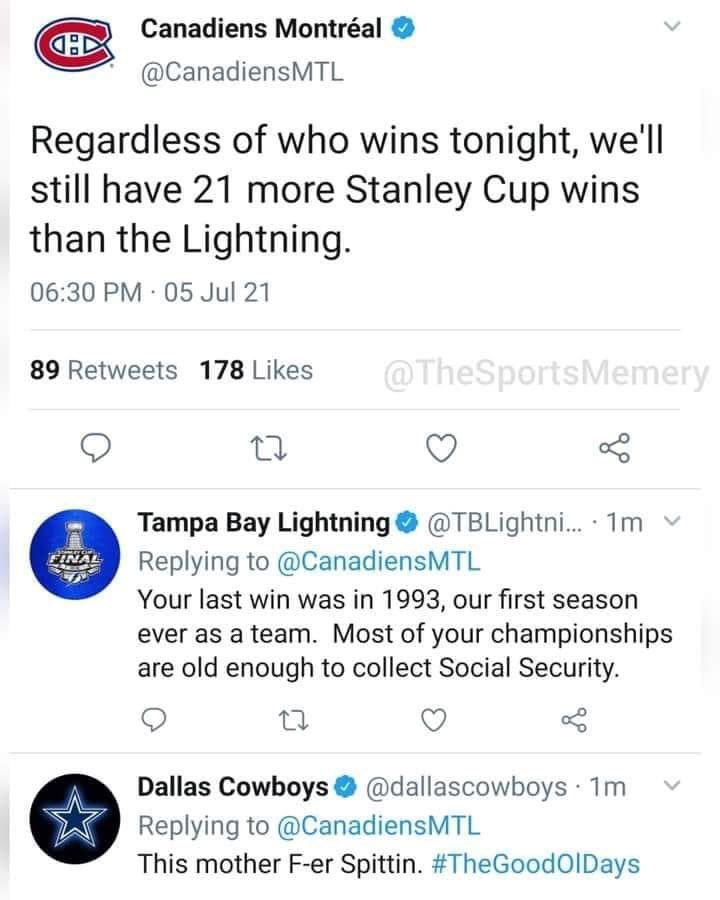 This is savage by the lightning. I like it. 😂 #Lightning #StanleyCup