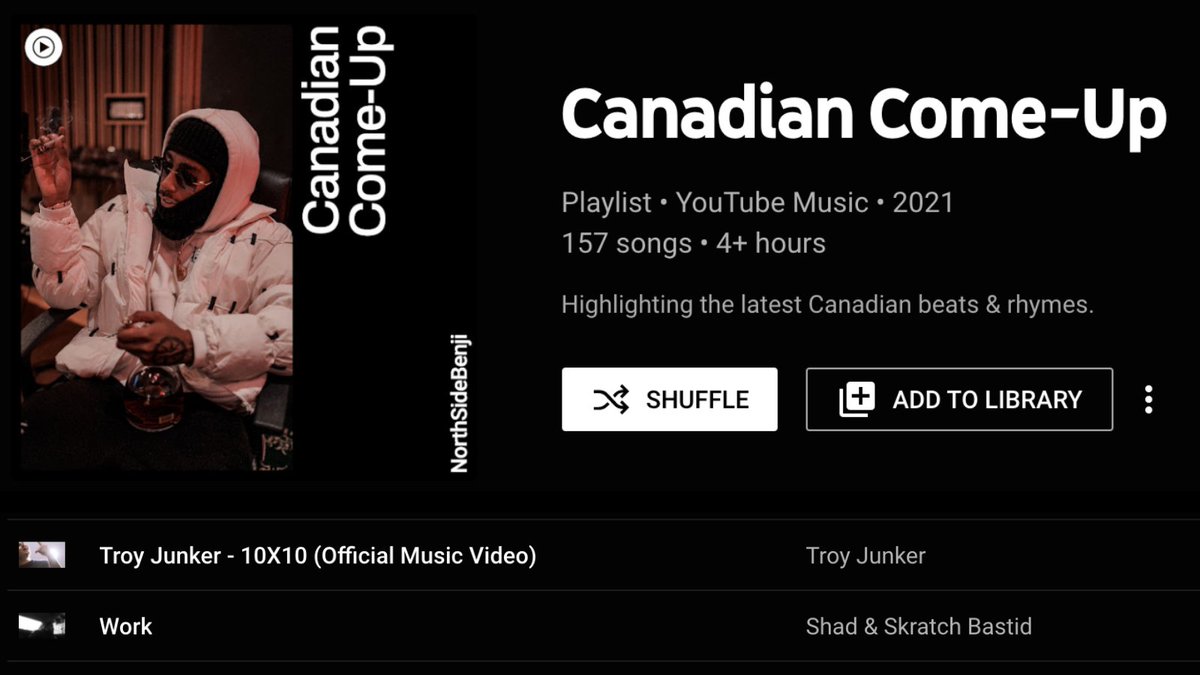 troyjunker's tweet photo. Thank you @youtubemusic for adding 10X10 to the #CanadianComeup 🇨🇦
Stream the playlist here: https://t.co/xXO4WhCPQq https://t.co/43VHqMKhVp