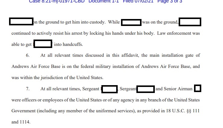 MacFarlaneNews's tweet image. ALERT:  About there hours after President Biden departed Joint Base Andrews for Miami on Thursday, there was a &quot;gate runner&quot; at the military base

Per court filings, the man sped thru main installation gate, blasting music, disregarded orders, assaulted police who stopped him