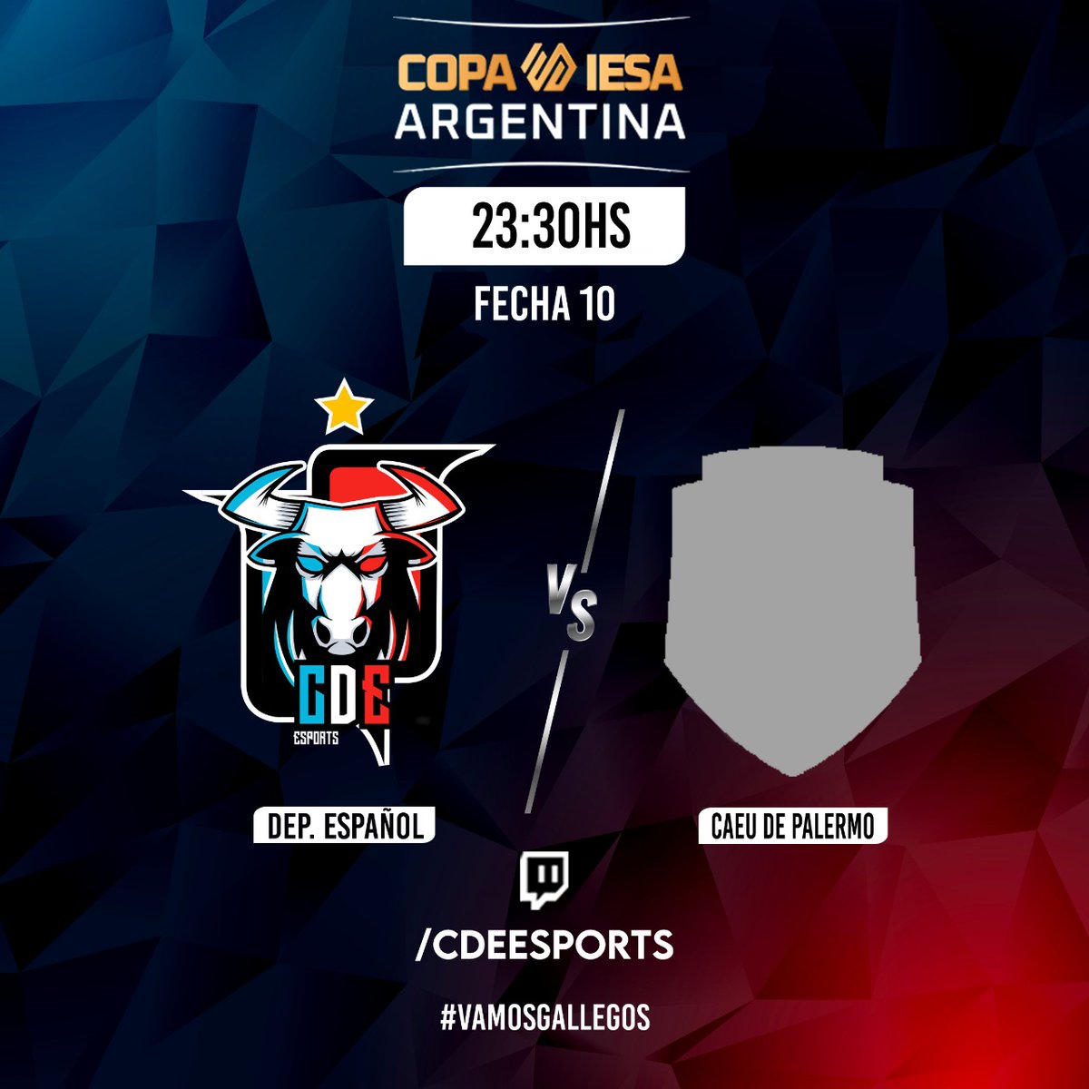🏆 ¡Copa Argentina! 🇦🇷

Fecha 9 vs <a href="/LafeEsports/">Laferrere ES 🎮🏠</a>
Fecha 10 vs #CaeuDePalermo

#VamosGallegos 🇪🇸