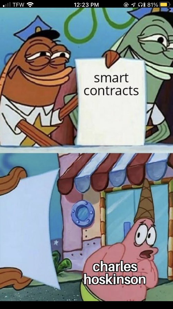 GGEnterprisesK's tweet photo. I love cardano and I am invested in it but this is jokes lol.    #cardano #ADA #spongebob #bitcoin #crypto #cryptocurrency #blockchain #patrick #stocks #smartcontracts #defi #NFT #CryptoNews #altcoin #satoshi #Ethereum #magicmoney #charles https://t.co/9Z6H1DqI7z