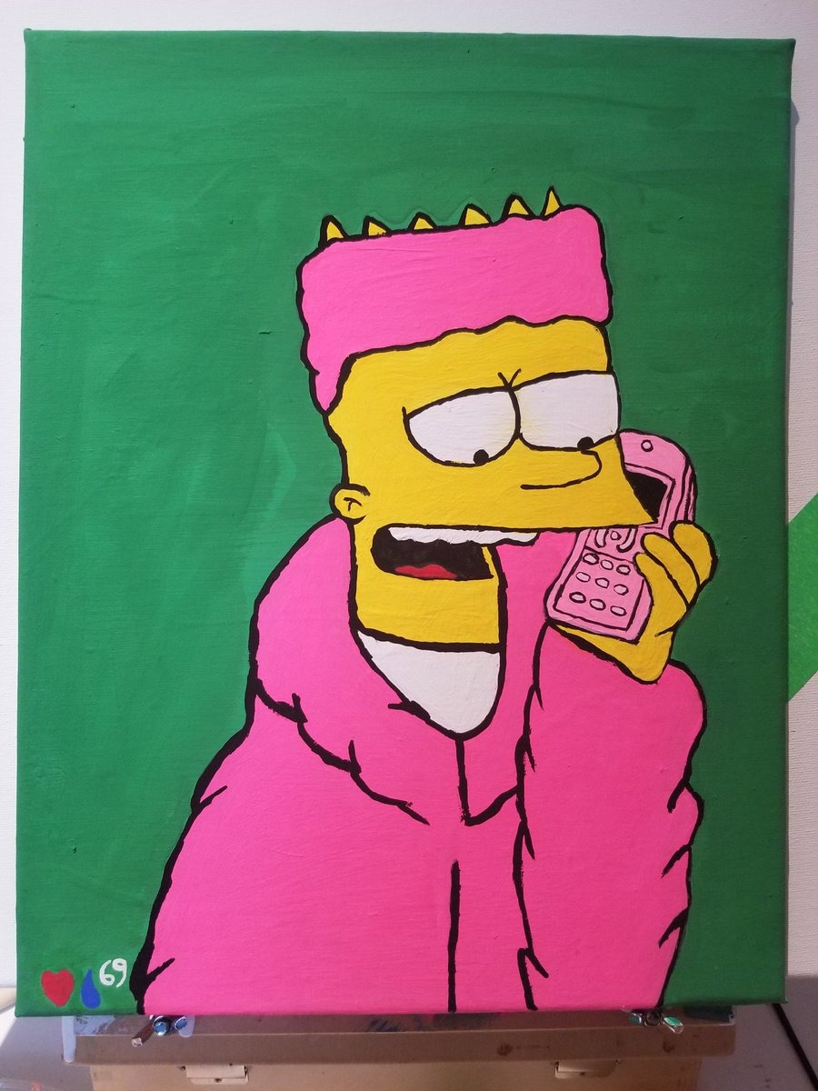 lovedrop69's tweet photo. Killa Bart || Acrylic on Canvas || Summer 2021 || β₯οΈπ§69
#killabart #bartsimpson
#thesimpsons #meme
#nftartwork #art #nft #nftarts #nftartdrop #nftartworld #nftartmedia #nftartoftheday #nftarthunt #nftartsale #nftartist #nftartworks #nftcollector #NFTArtists #digitalart https://t.co/RQMKHRbfC7