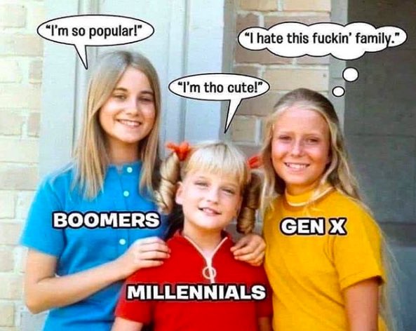 AmeliaJMichael's tweet photo. Gen X - the forgotten middle child - how can we be trending? https://t.co/1KRKl6PRFy