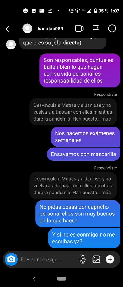 Ivanavargasm's tweet photo. @AEfuentescaiman @SeremiSaludRM @chilevision Si UD ve una conversación como pelea es su problema yo solo le pedi que me deje de escribir y acosar que me tienes aburrida. no publiques cosas que no sabes ni tienes conocimieto  #respaldosiempre  #cyberbullying https://t.co/FkHvJyS0Gx
