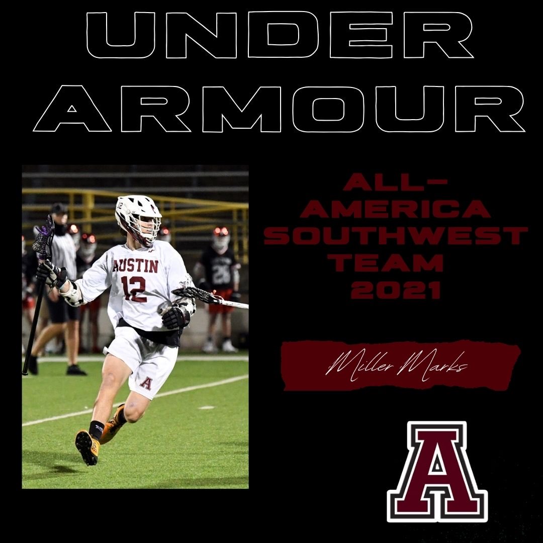 Congratulations ⁦@millermarkslax1⁩ for being selected to represent the Southwest Under Armour All-America lacrosse team! ⁦@CoachJRuggeri⁩