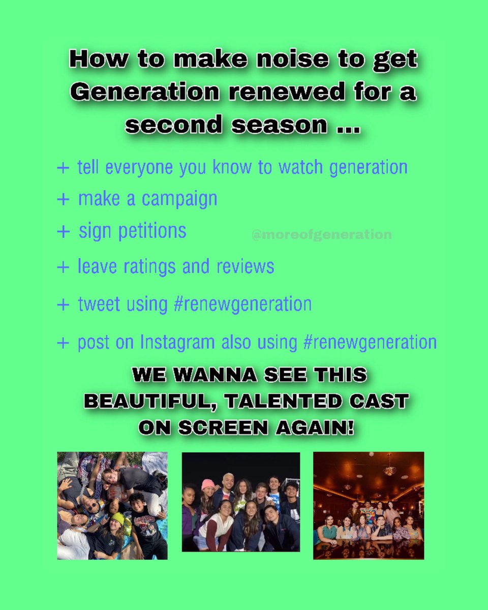 moreofgen's tweet photo. We’re so close! I know it!  ♥️🤞🏼👯‍♀️
•
#GENERATION #renewgeneration #HBOMax https://t.co/Z5CuO4tCCd