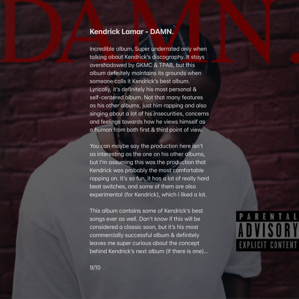 DAY 186 (re-listen)Kendrick Lamar - DAMN.Conscious & West Coast Hip Hop...