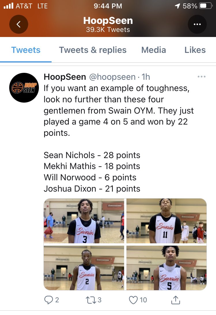<a href="/hoopseen/">HoopSeen</a> <a href="/shaun2nichols/">Shaun Nichols</a> doesn’t play for a shoe brand or big name but is representing for himself and <a href="/swainbasketball/">Swain Basketball</a> <a href="/AauSwain/">Swain Basketball AAU</a> #OwnYourMoment