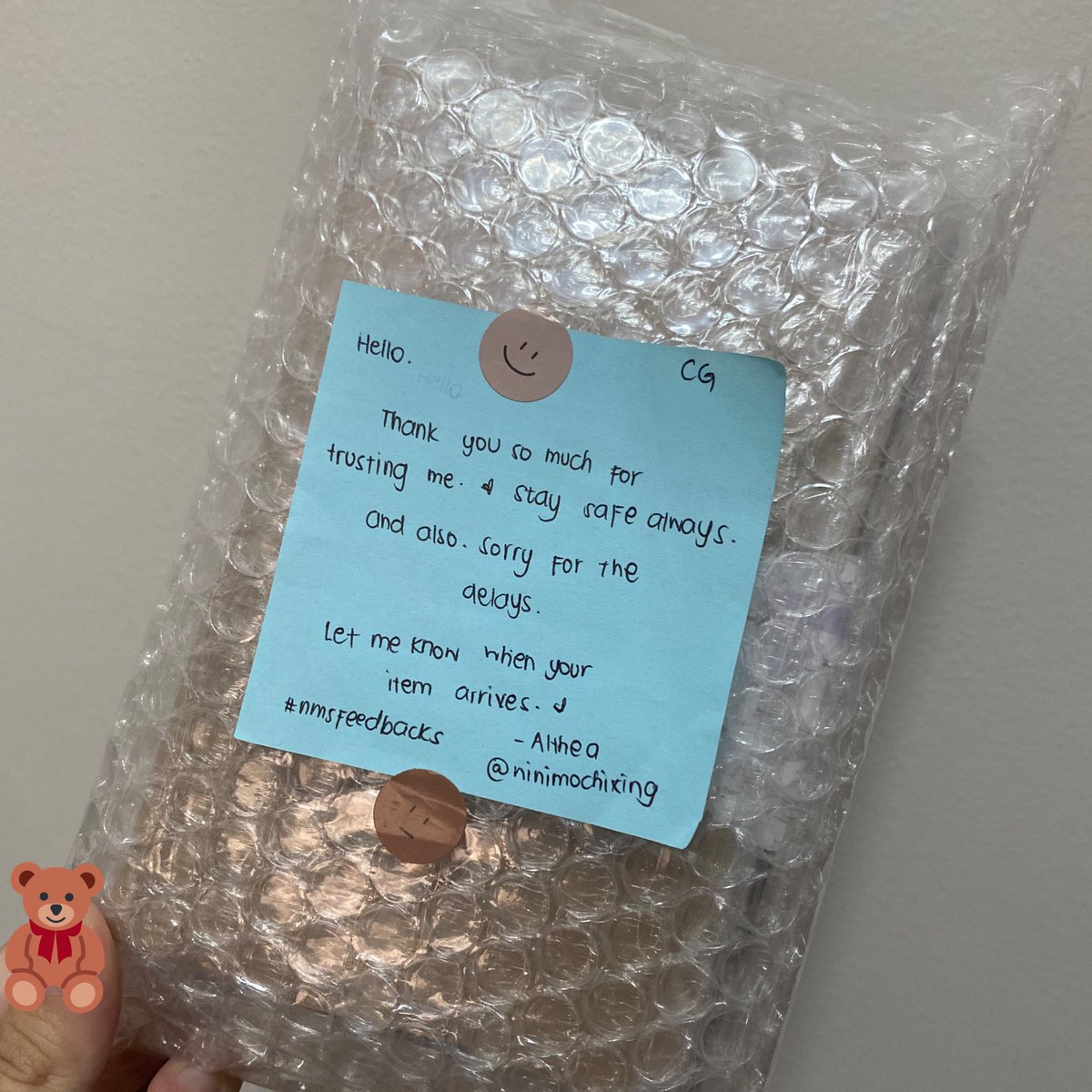 sohngyus's tweet photo. hi @breadednini! 🤍 thank you for bringing jumilhakric home ^___^ (nasa ate ko na sila jumil HAHAH) packaging was super secure nakatoploader + cardboard + box pa hehe #nmsfeedbacks thanks again! https://t.co/oW1bJtzH1e
