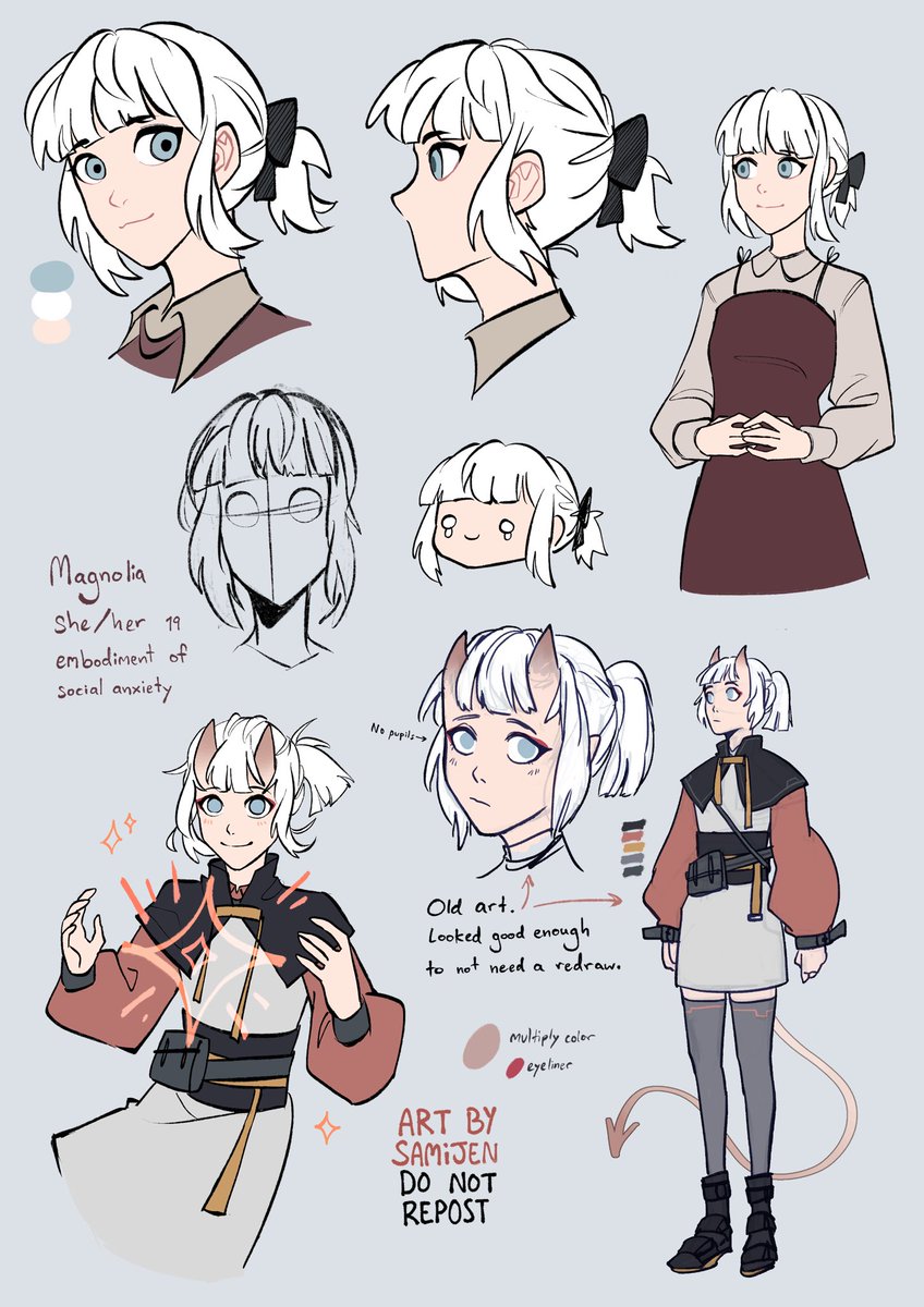 idk how to draw my oc's so i had to make ref sheets for myself 🥲🥲🥲 