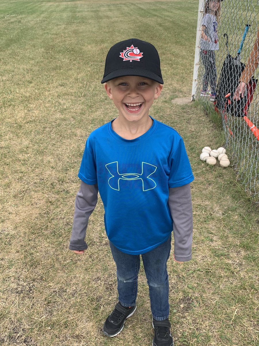 Kid was pretty excited. He said next step red cap! <a href="/BaseballAlberta/">Baseball Alberta</a> <a href="/baseballcanada/">Baseball Canada 🇨🇦⚾️</a>