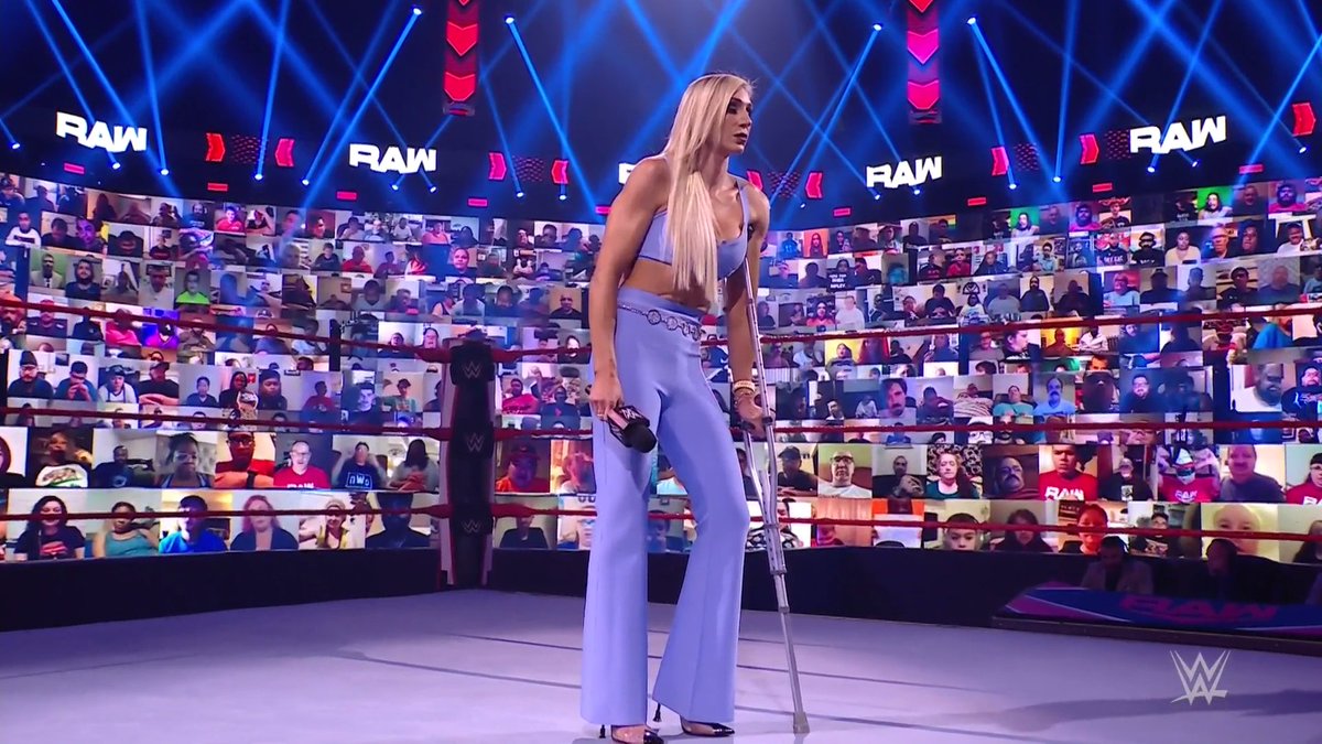 WWE's tweet photo. Here's hoping @MsCharlotteWWE is OK 🙏

#WWERaw https://t.co/mAb6T00vl2