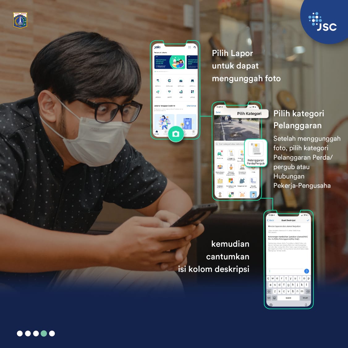 DKIJakarta's tweet photo. Kapan lagi jadi “agen rahasia” yang bisa menyelamatkan hidup banyak orang? 

Teman-teman, kalau di kantormu masih ada yang belum menerapkan peraturan PPKM, kamu bisa lapor lewat aplikasi JAKI. 

#JakartaSmartCity #ppkmjakarta #kotakolaborasi #JAKI #JakartaBangkit https://t.co/41XHSpJdvs