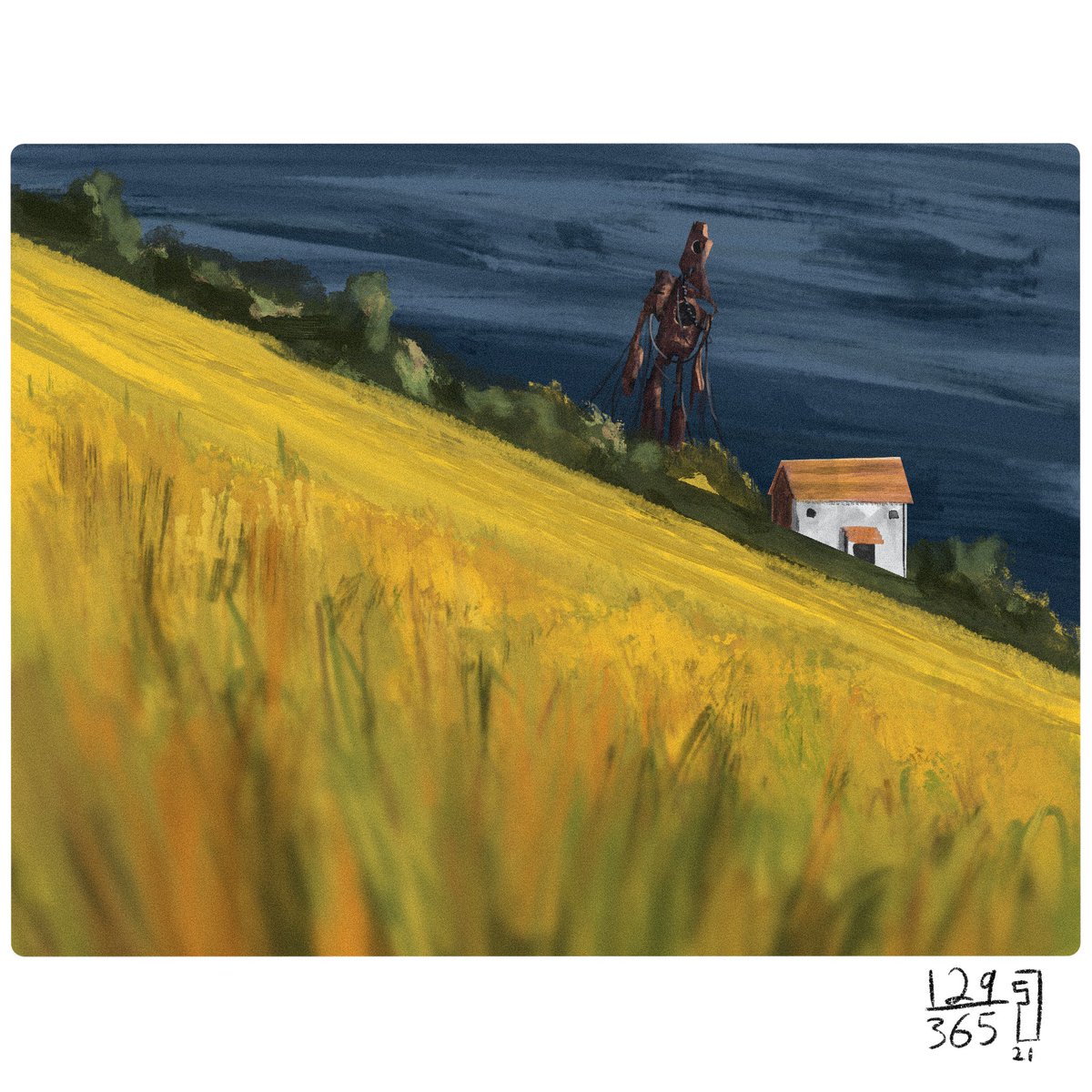 Hubrisless's tweet photo. Beep boop ••• #illustration #visdev #sketch #landscape #everyday #digitalpainting #digitalart #art #artist #robot #scifi #fantasyart #almosteveryday https://t.co/NETVtQdV4B
