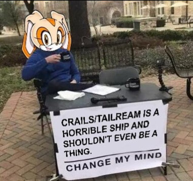 Mr_BunGuy's tweet photo. I honestly hate this ship with all of my heart, lol.                                #CreamTheRabbit #memes #horribleship #badship #SonicTheHedgehog #sonic #favoritecharacter #badstuff  #changemymind https://t.co/j8DsaUf4Ni