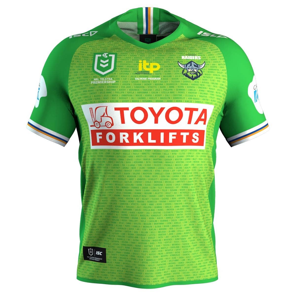 Canberra Raiders Jersey Nerd on Twitter: "Loving the new @RaidersCanberra  @ISCSport Women In League jersey for 2021! The Valkyrie logo on the back is  a great addition along with the names through