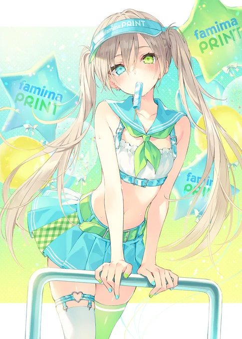 #ファミマプリント #pixivFANBOX コラボキャンペーンに参加させていただきました🌴
全国のファミリーマート店舗(一部店舗を除く)に設置のマルチコピー機にて、描きおろしを含む3種類のイラストがブロマイド印刷できます!
https://t.co/09P8TgEcmt 