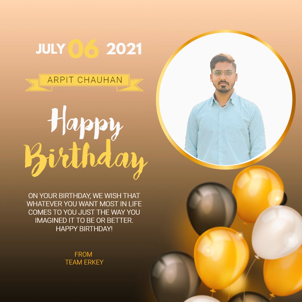 ErkeyMotors's tweet photo. Team Erkey wishes the founder and the CEO Mr. Arpit Chauhan of Erkey motors A very happy birthday. The team wishes you numerous smiles and unlimited happiness in life . 💐
#happybirthday #erkeymotors #erkeyteam #gogreen #bdaypost #wishes #greetings #congratulations #blessed https://t.co/a9n3Nxsk2V