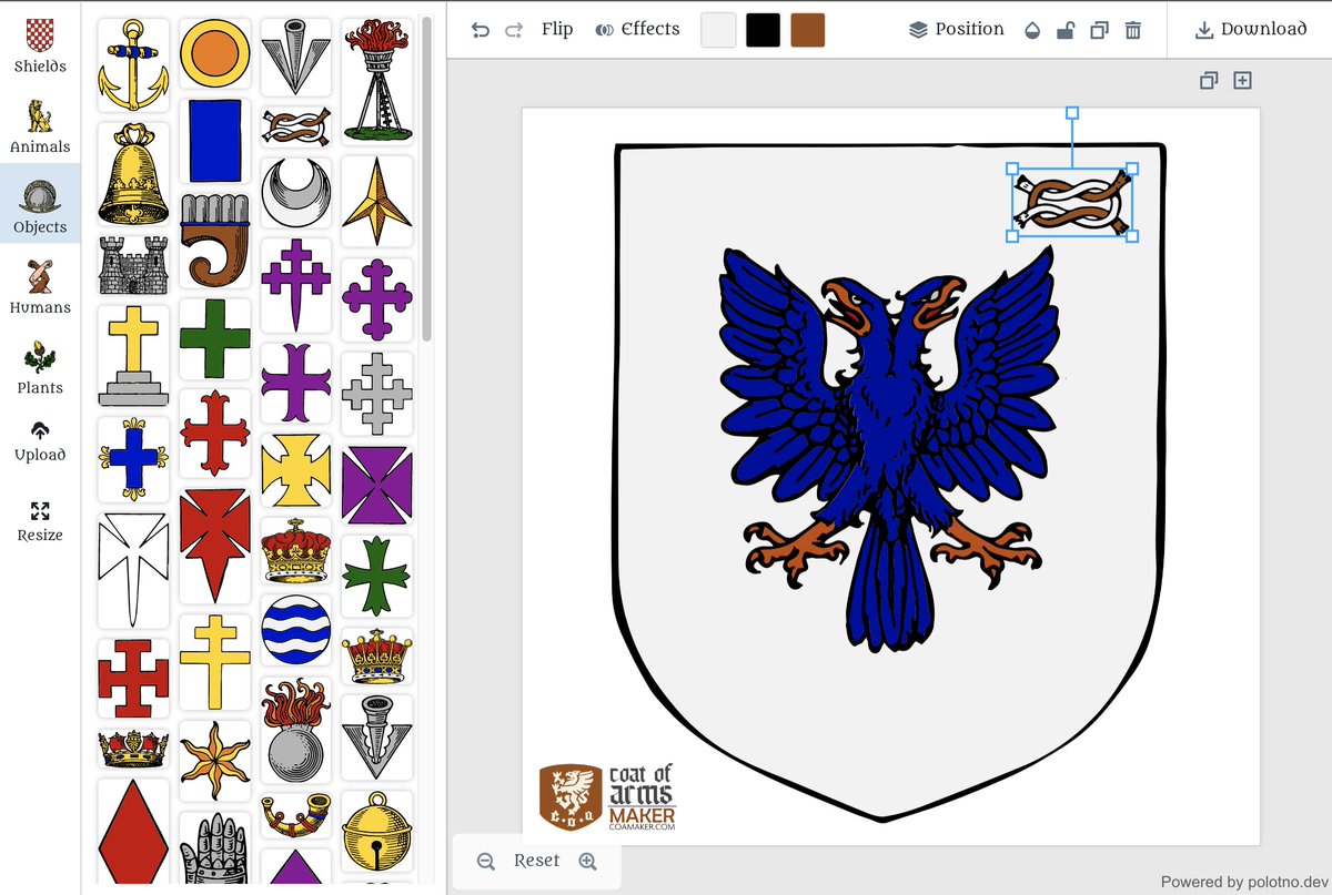 lavrton's tweet photo. There is cool app made with Polotno. It is called "Coat of Arms Maker".

Check this out: https://t.co/8pcMNHNLee https://t.co/euVvVf6khJ