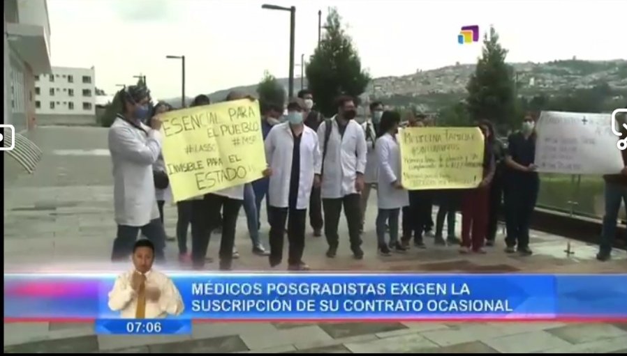 RcrRod's tweet photo. MEDICOS CASI ESPECIALISTAS OLVIDADOS, VULNERADOS NUESTROS DERECHOS Y LO UNICO QUE HEMOS HECHO ES SALVAR VIDAS A COSTA DE LA NUESTRA.. 
@Salud_Ec.
@LassoGuillermo @ABorreroVega @XimenaGarzon11 @ProanoRaza  
@Salud_CZ9  
@teleamazonasec  
@ecuavisa 
@tctelevision    
@LaPosta_Ecu https://t.co/OG3vnZ5ldC