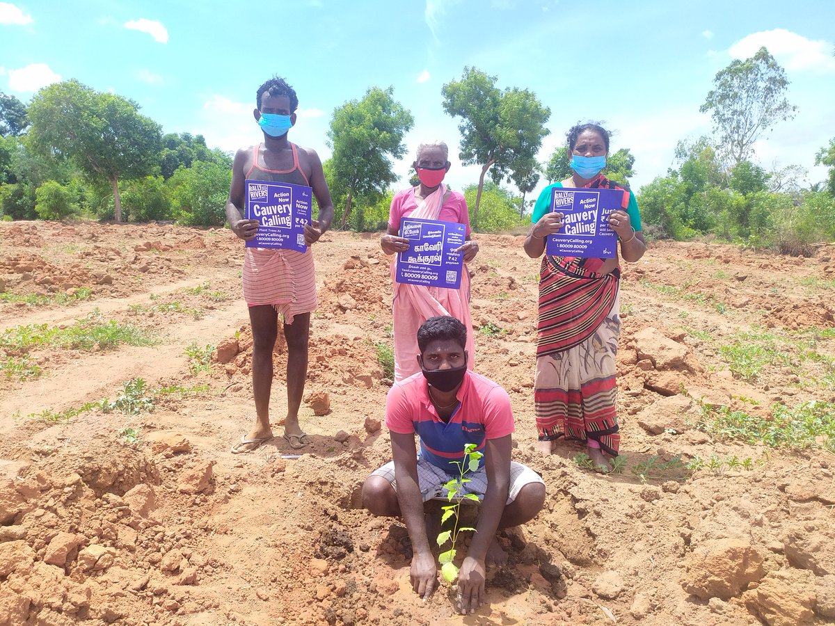 ishafoundation's tweet photo. Farmers are planting 25K saplings in 5 Tamil Nadu districts through the #CauveryCalling movement to mark the national annual #VanMahotsav or "Forest Festival," conducted to create eco-awareness among local communities across India in the first week of July.
@rallyforrivers https://t.co/NflK4RxLRY