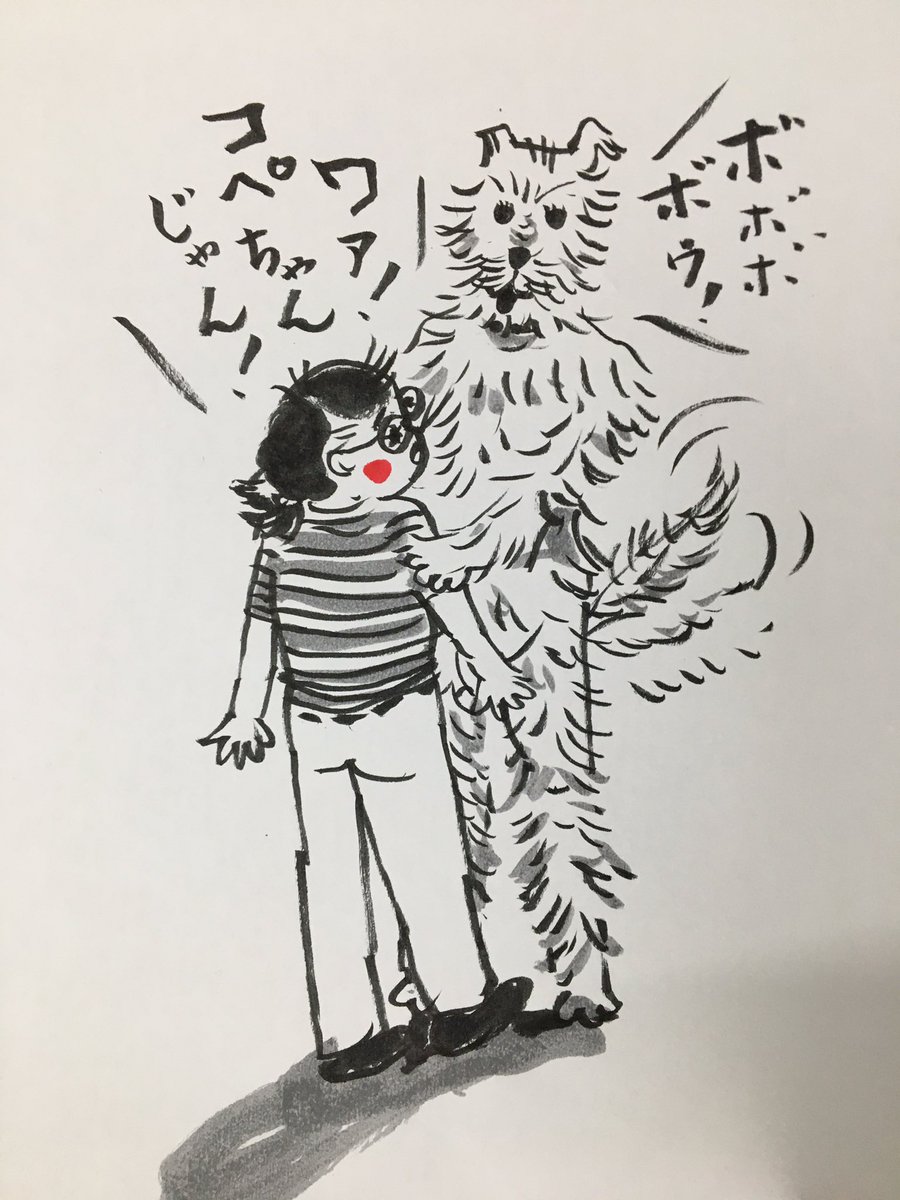 今日の昼休みかっ飛ばし…は、番外編昨日観た夢です。
中二から15年実家に居た雑種犬コペルが「俺は死んでなんかない、ずっと庭にいたよ」って感じ(喋れない)で二足歩行で登場。本当は1m位しか無いのに180㎝位の存在感が有りました。スレっからした心がポワんとなる様な良い夢。アイタイなぁ。 
