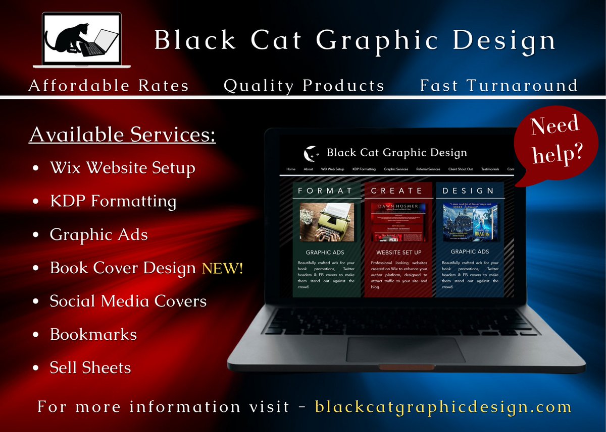 Black Cat Graphic now offers book cover design! tweet media