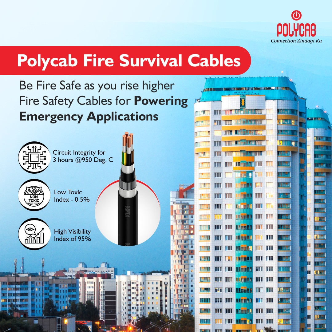 PolycabIndia's tweet photo. Fire safety begins with the right cables. Save precious lives by using Polycab Fire Survival cables.
To know more – https://t.co/LLpYQVfCT0
#Polycab #PolycabCables #ConnectionZindagiKa https://t.co/srhrPNzPQ2