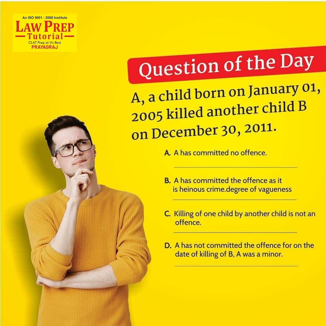 panacealearn's tweet image. #test_yourself

Question of the day!!

Share your answers in the comments below 

.
.
.
#lawpreptutorialprayagraj #questionoftheday #lawprep #clatcoaching #clatonlinecoaching  #tipsforcrackingclat #clat2022 #clat2022preparation #clatcoaching #lptcrashcourse #clat2023preparation