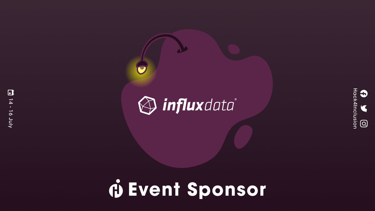 hack4inclusion's tweet photo. We are ecstatic to announce InfluxData as our event sponsor.
To know more about InfluxData, visit them at- https://t.co/j8QZNH3N3L
Register now for the hackathon at: https://t.co/Onq5bNaVuc
#HackForInclusion #H4I #InfluxData #Hackathon https://t.co/PWjyGFx9ZN