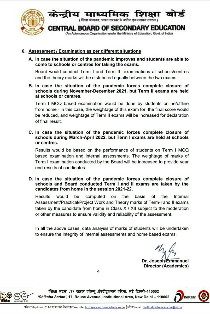 Good to see @cbseindia29 learning from mistakes, preparing for eventualities and planning for 2022. Implementation would be challenging, however, the gesture must be applauded. #CBSENews
#cbseboardexams2021 #CBSE