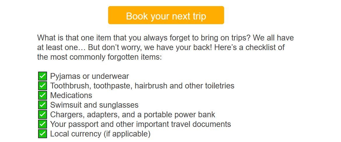 tejasosteric's tweet photo. Thoroughly enjoying this senseless promotional email I received from @Flixbus. The first item on the list of things to not forget to pack is “pyjamas OR underwear” :D :D :D https://t.co/reQ2r1t0wu