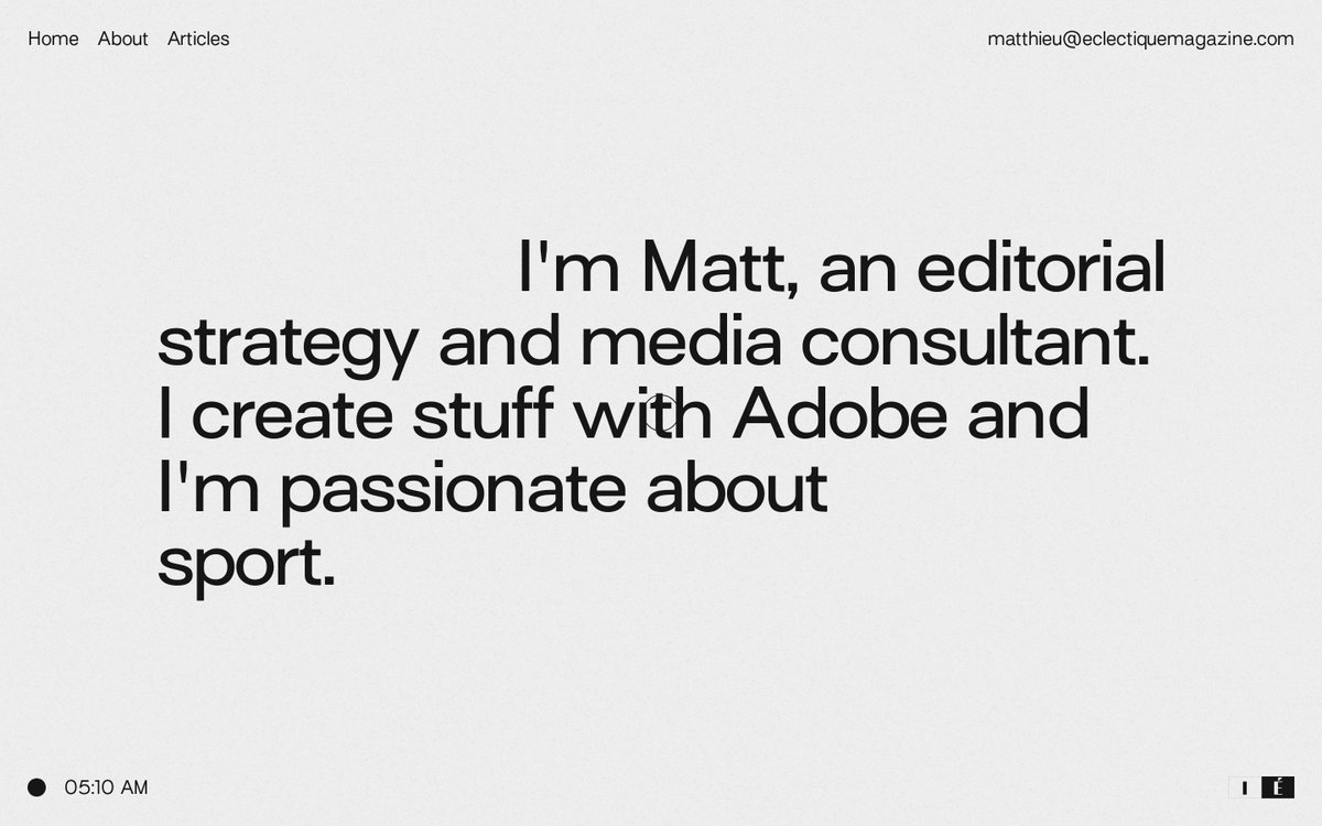 maxibestofone's tweet image. Matthieu Fortin by @hugocrzt → maxibestof.one/websites/31458…