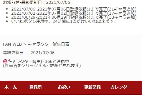 キャラ誕表 Charadayfan Twitter