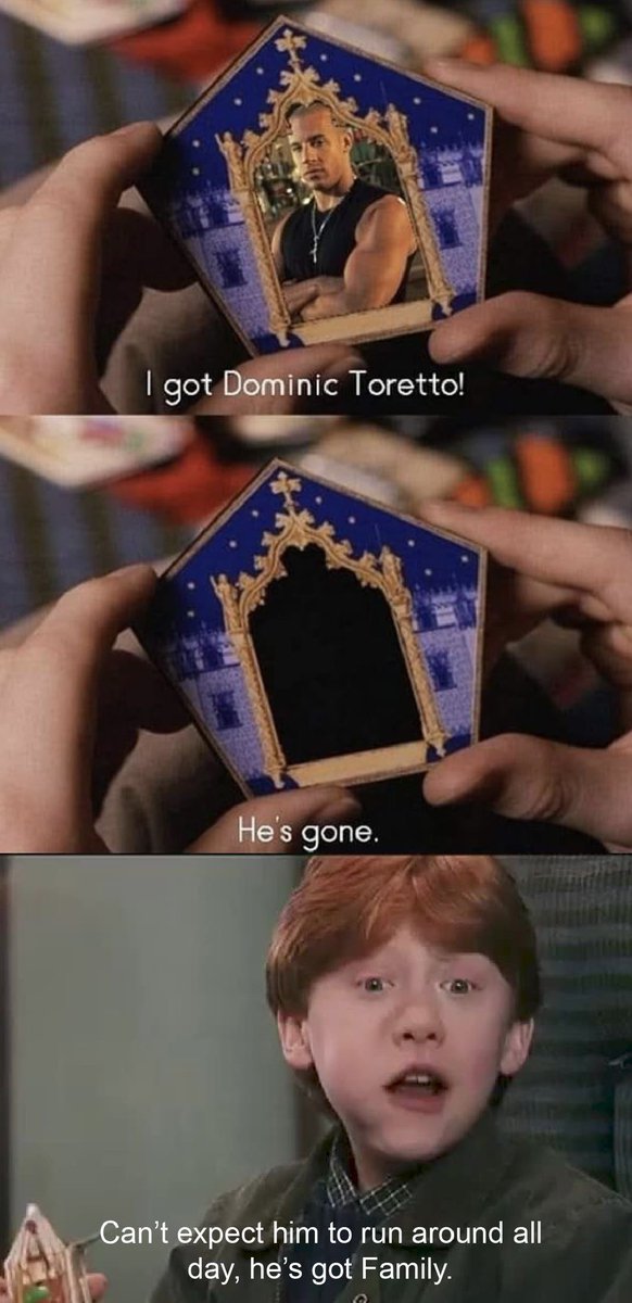 chipbrommer's tweet photo. Making Harry Potter x Vin Diesel Family memes is my new favorite hobby 🤣 https://t.co/uexqsFEtcx