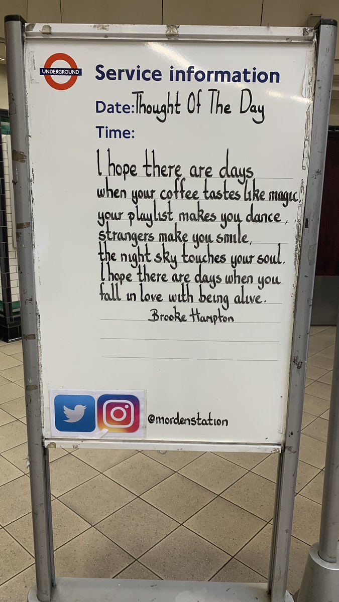 MordenStation's tweet photo. Tuesday 6th July 2021 Thought Of The Day From Morden Station https://t.co/m4rDrat2VU