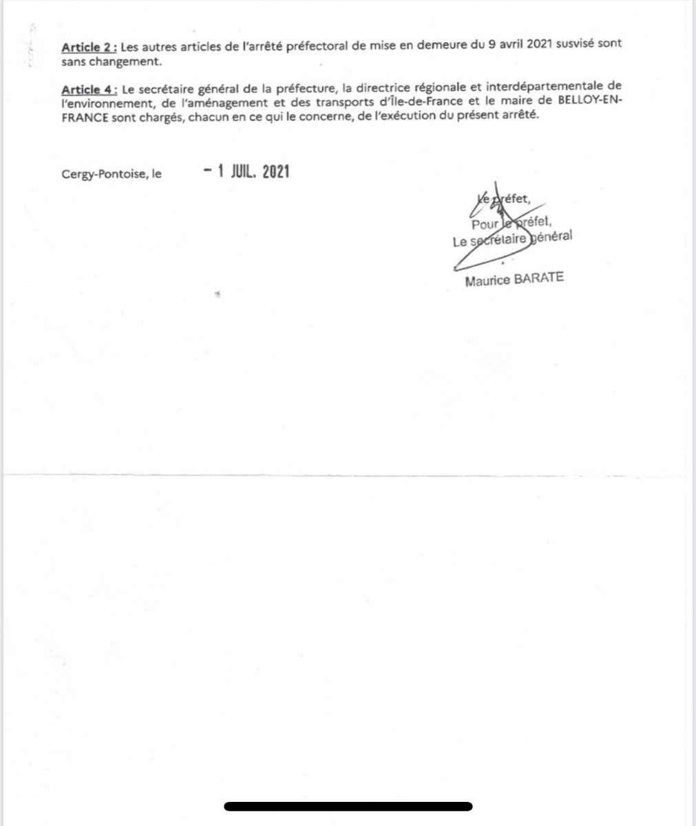 BelloyAutrement's tweet photo. Grâce à l’action des élus @BelloyAutrement nous avons obtenu par recours gracieux une rectification de arrêté préfectoral. @Prefet95 a ordonné la dépollution de tout le site du Montry. @g_vuilletet il faut condamner les délits environnementaux. https://t.co/BQYeVsV7Vo https://t.co/otNiMS9mNg