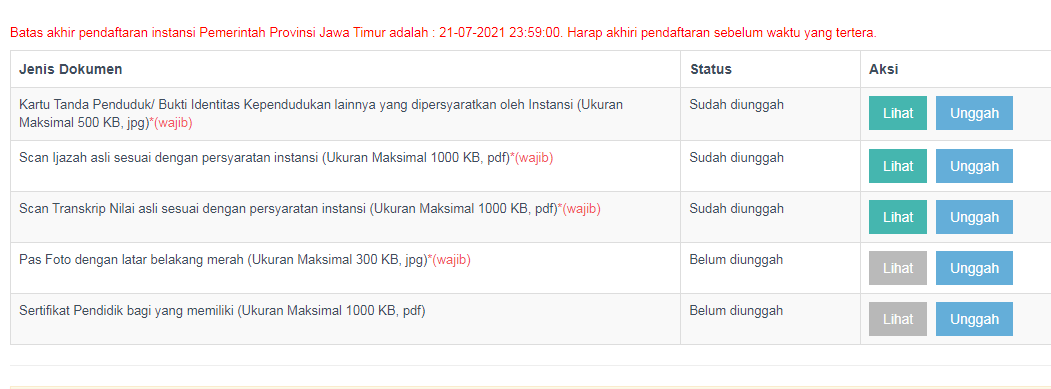 Min <a href="/bkdjatim/">Official BKD Jatim</a> Kalau template unggahan surat lamaran tidak ada gimana min?? sementara di edaran harus upload surat lamaran?? untuk yg PPPK guru 🙏