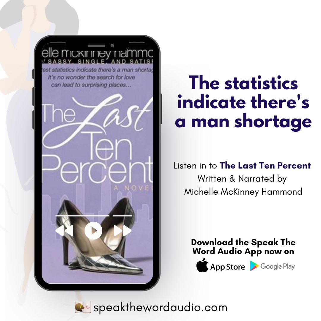 Warning: This audiobook can be addictive!
Listen to The Last Ten Percent, a best selling novel written and narrated by award-winning writer, Michelle McKinney Hammond.
Start here: bit.ly/stwa10perc 
Welcome to your best audio experience yet!

 #STWA #womenwriters #audiobook