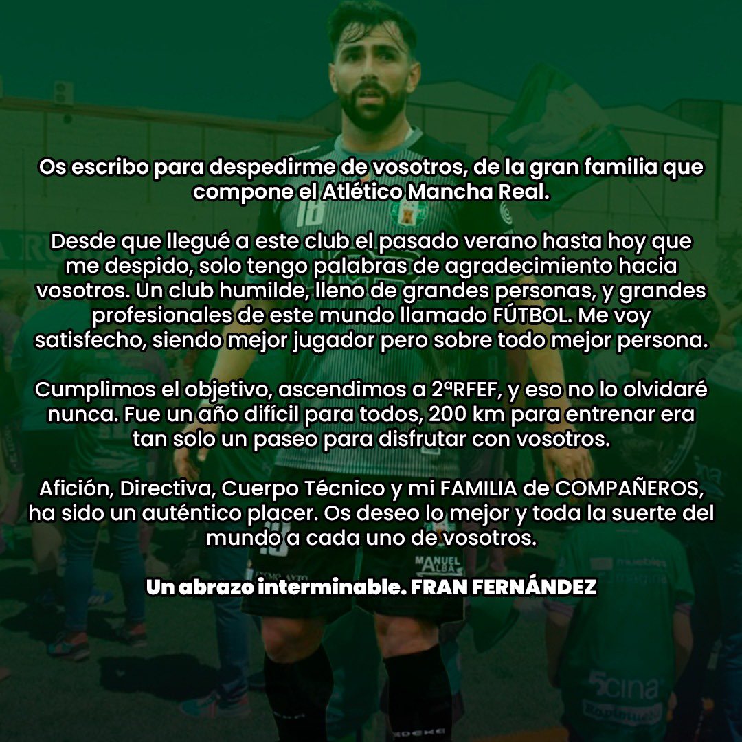 fran_fernandezz's tweet photo. GRACIAS FAMILIA 💚 @atmanchareal https://t.co/XnHNZVeI00