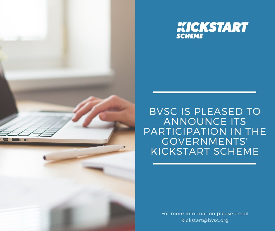 To learn more about BVSC's Kickstart offering please visit bit.ly/3jO71V1 or email kickstart@bvsc.org. Our aim is to help VCFSE sector realise the benefits of Kickstart.

#bvsc #kickstartscheme