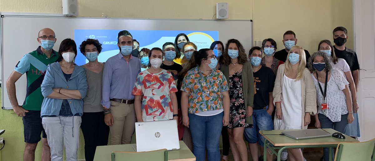 Enhorabuena al equipo de <a href="/milagrosamadrid/">Colegio La Milagrosa</a> . Disfrutando con <a href="/GoogleForEdu/">Google for Education</a> y de su acogida e interés! Con @fatima_delgadom <a href="/lsolanon/">Luis Solano Nogales</a> y @Grupo_AEd <a href="/FundacEdelvives/">Fundación Edelvives</a> <a href="/FundacEdelvives/">Fundación Edelvives</a> <a href="/conchimonjas/">Conchi Monjas HC🧡</a> @hijascaridadsv