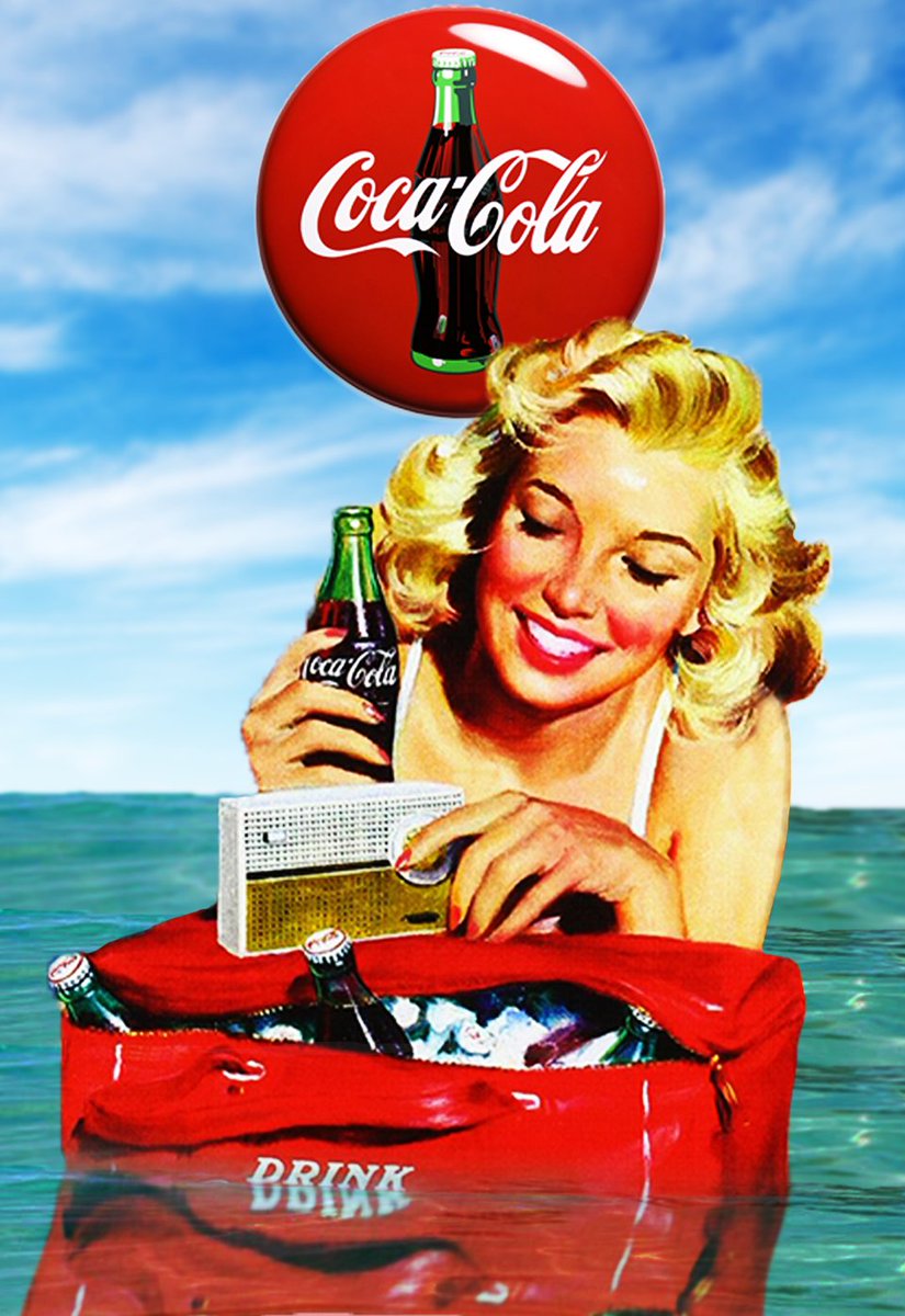 Nous vous laissons apprécier ce visuel réalisé par Corentin ROMANUIK étudiant en B3 Création & Design 🎨 Corentin a reproduit une affiche Coca cola sous le style 'Retro Vintage' américain des Années 30. L'outil utilisé est #photoshop✍