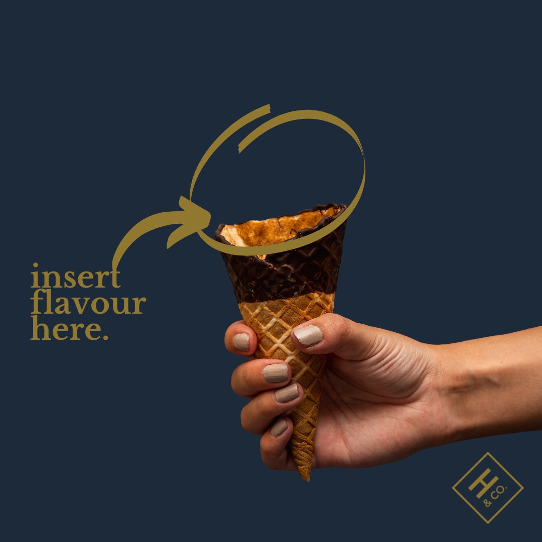 We're #famous for #flavour... 
But we sometimes see flavours being mixed together on one cone.
👀🍦👀
What's your guilty pleasure?
*Our marketing team LOVE Chocolate &amp; Strawberry on one cone!

#hastobeholdens
#icecream #guiltypleasure