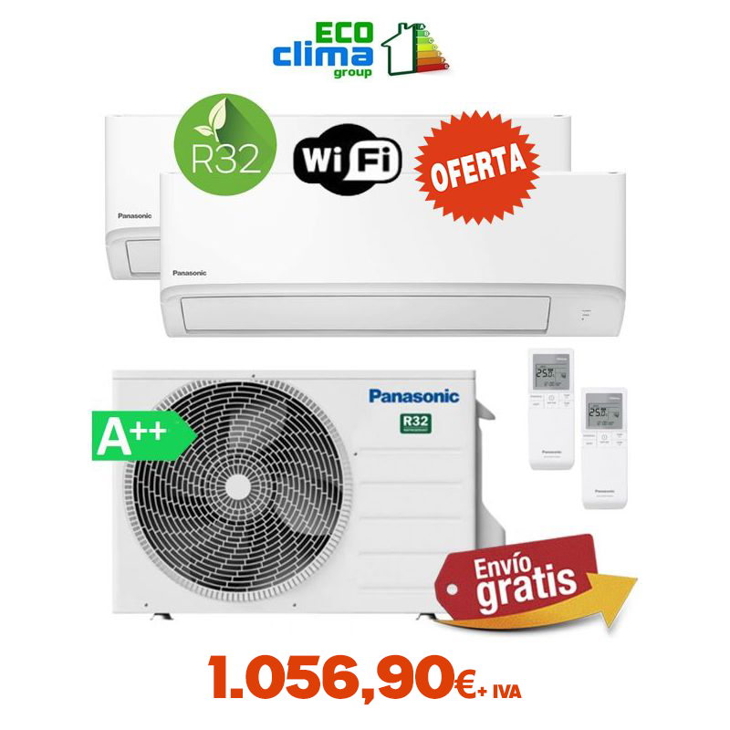 ecoclimagroup's tweet photo. Oferta especial! ⚠️ Tenemos una oferta increíble que no querrás dejar pasar!!

👉 Compra el aire acondicionado multisplit 2x1 Panasonic CU-2TZ50TBE + CS-TZ25WKEW + CS-TZ35WKEW por solo 1.056,90 € + IVA. 

https://t.co/YHjQ6sZECr https://t.co/B4vlhxKSs8