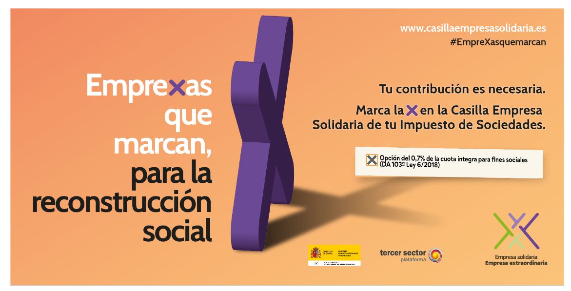 ✅ Marcar la #casillaEmpresaSolidaria en el Impuesto de Sociedades no te cuesta nada, y estarás destinando un 0,7% del impuesto a proyectos sociales

#empresas #EmpreXasquemarcan @EmpreXas_ <a href="/Plataforma3sect/">Plataforma del Tercer Sector</a>

ow.ly/cIpu50FpDoV